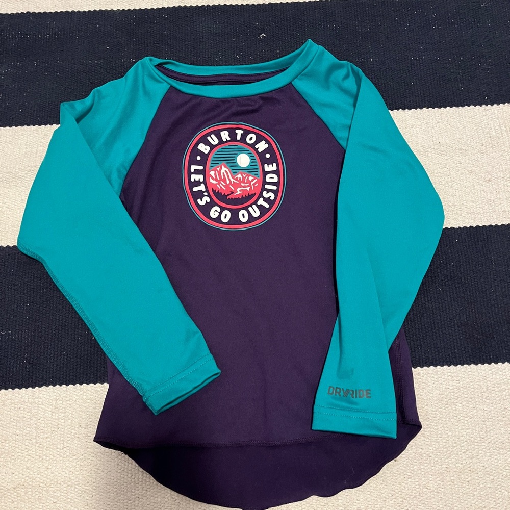 Kids Burton base layer tech t shirt(unisex )
